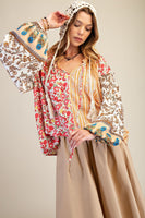 Easel Mix n Match Printed Top in Coral