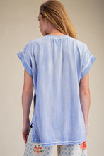 Load image into Gallery viewer, Easel Washed Cotton Jersey Boxy Top in Peri Blue
