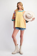 Load image into Gallery viewer, Easel Mixed Print Color Block Top in Butter Melon
