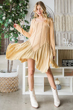 Load image into Gallery viewer, Oli &amp; Hali Mixed Fabric Tunic Top in Biscuit Shirts &amp; Tops Oli &amp; Hali   
