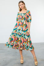 Load image into Gallery viewer, Multicolor Pattern Maxi Dress in Pink Dress THML Clothing   
