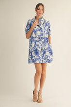 Load image into Gallery viewer, Jodifl Tropical Floral Print Dress in Royal
