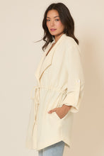 Load image into Gallery viewer, Cozy Co. Crinkle Rib Textured Jacket in Cream
