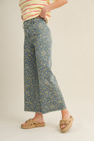 LovLov Whimsical Contemporary Speckled Pattern Pants in Denim Blue