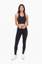 Load image into Gallery viewer, Mono B Venice Crossover Waist Leggings in Black
