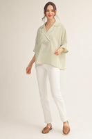 Jodifl Textured Striped Top in Sage