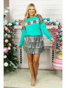 Grace+Emma MERRY Sweatshirt in Turquoise