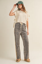 Load image into Gallery viewer, LovLov Luxe Leopard Relaxed Pants With Side Trim in Leopard/Taupe
