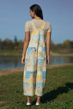 Load image into Gallery viewer, Davi &amp; Dani Flower Patchwork Print Overall in Patchwork Denim
