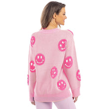 Load image into Gallery viewer, Katydid Light Pink Happy Face Sweater Shirts &amp; Tops Katydid   
