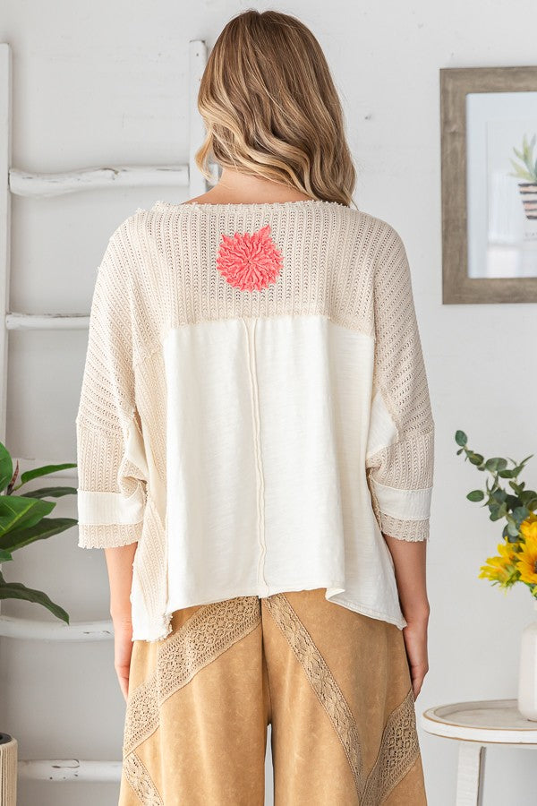 トップス UND 3D FLOWER SKIN TOP ASOS LUXE denim 3D flower top with pearl embellishment in dark