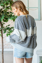 Load image into Gallery viewer, Oli &amp; Hali Mixed Fabric Top in Denim Shirts &amp; Tops Oli &amp; Hali   
