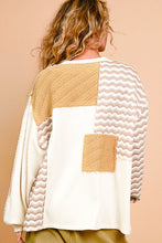 Load image into Gallery viewer, POL OVERSIZED Ribbed Knit and Quilted Top in Cream Multi
