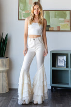 Load image into Gallery viewer, Oli &amp; Hali Jeans with Lace Flare Legs in Off White
