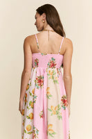 J.nna Amalfi Colorblock Maxi Dress in Yellow Pink