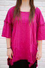 Load image into Gallery viewer, Umgee Berry Tunic Top with Fray Detail Tops Umgee   
