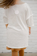 Load image into Gallery viewer, Umgee Off White Tunic Top with Fray Detail Tops Umgee   
