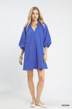 Load image into Gallery viewer, Umgee Textured Pocket Dress in Ocean
