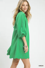 Load image into Gallery viewer, Umgee Textured Pocket Dress in Green
