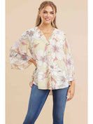 Jodifl Flower Print Top in Pistachio