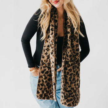 Pretty Simple Laine Leopard Scarf (MULTIPLE COLORS)