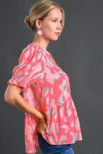 Load image into Gallery viewer, Umgee Multi Color Leopard Print Top in Flamingo  Umgee   
