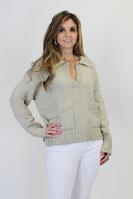 Load image into Gallery viewer, Things Between Textured Knit Sweater in Light Taupe

