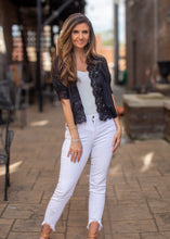 Load image into Gallery viewer, FATE Lace Detailed Solid Color Top in Black
