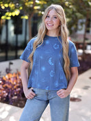 Jadelynn Brooke Western Elements Top in Teal