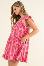 Load image into Gallery viewer, Aztec Pattern Knit Dress in Pink  THML   
