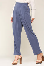 Load image into Gallery viewer, GiGio Cupro Pants in Denim Blue Pants Gigio   
