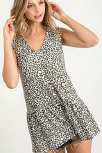 Load image into Gallery viewer, Sleeveless Charcoal Animal Print Top Tops First Love   
