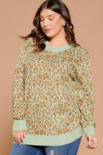 Load image into Gallery viewer, Animal Print Sweater in Sage Mix-FINAL SALE Sweaters Oddi   
