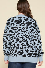 Load image into Gallery viewer, Oddi Blue and Black Leopard Print Sweater Sweaters Oddi   
