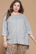Load image into Gallery viewer, Oddi Tunic Top with Pockets in Heather Grey Top Oddi   
