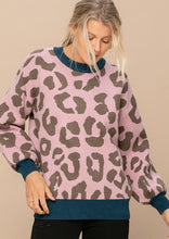 Load image into Gallery viewer, Animal Print Sweater in Mauve Mix- FINAL SALE Sweaters Oddi   
