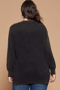 Oddi Lightweight Sweater in Washed Charcoal  Oddi   