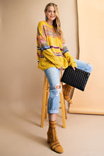 Load image into Gallery viewer, Easel Mustard Striped Knit Sweater  Easel   
