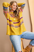 Load image into Gallery viewer, Easel Mustard Striped Knit Sweater  Easel   
