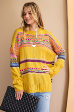 Load image into Gallery viewer, Easel Mustard Striped Knit Sweater  Easel   
