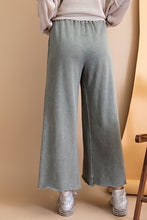 Load image into Gallery viewer, Easel Washed Terry Knit Wide Leg Pants in Ash Pants Easel   
