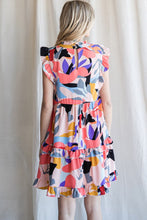 Load image into Gallery viewer, Jodifl Blush Floral Printed Dress with Ruffled Cap Sleeves Dresses Jodifl   
