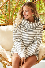 Load image into Gallery viewer, BiBi Gray Striped Hooded Top  BiBi   
