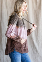 Load image into Gallery viewer, Jodifl Dip Dyed Velvet Hooded Top in Mauve Mix  Jodifl   
