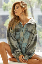 Load image into Gallery viewer, BiBi Plaid Shacket Shirt Jacket in Grey Mix Shirts &amp; Tops BiBi   
