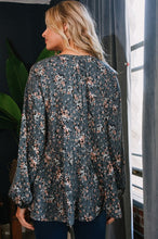 Load image into Gallery viewer, Oddi Ditzy Floral Print Top in Forest  Oddi   
