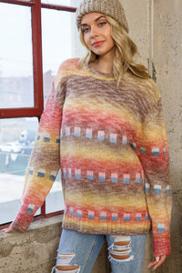 Marled Abstract Sunset Sweater by Blue B Sweaters Blue B   