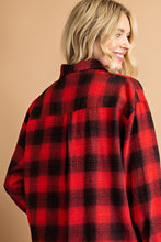 Load image into Gallery viewer, Red and Black Plaid Woven Shirt by 143 Story  143 Story   
