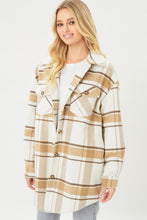 Load image into Gallery viewer, Mocha Plaid Shacket  June Adel   
