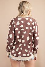 Load image into Gallery viewer, Taupe and Cream Sweater with Big Cheetah Print  143 Story   
